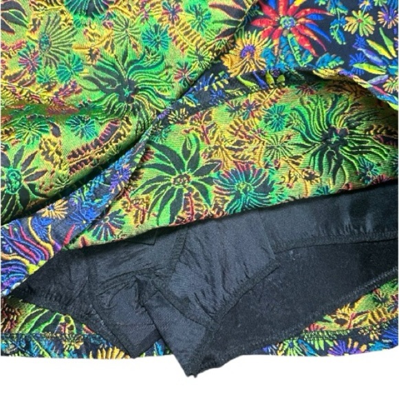 Retro Embroidered High Waist Split Short Streetwear A-line women Mini Skirt S - Picture 6 of 6